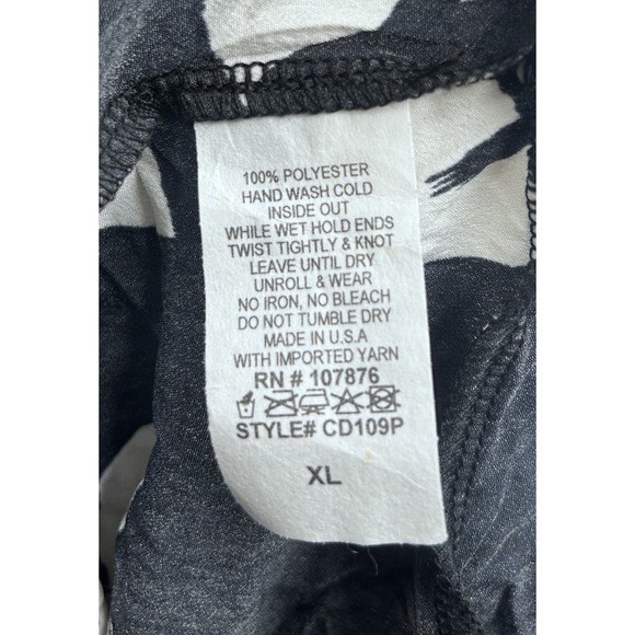 COMFY USA Lagenlook Short Crinkle Tank Zip Tunic Dress Black White Boho Size XL - Picture 7 of 7